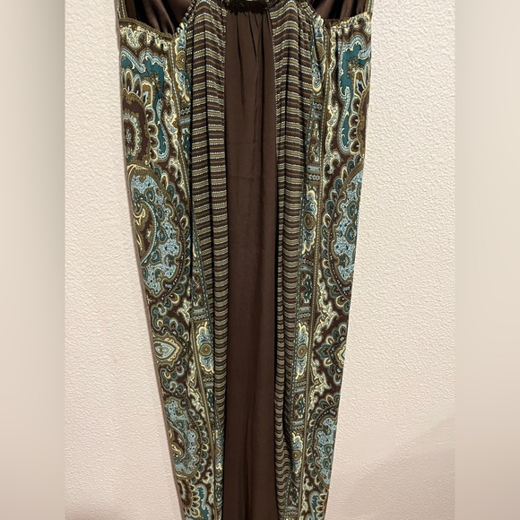 Rozae Nichols Vintage Y2K Indie Boho Paisley 100% Silk Maxi Dress USA Size Small - Picture 13 of 16